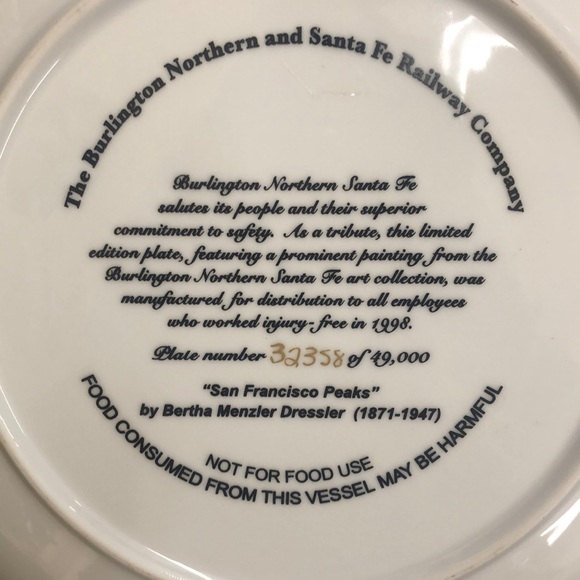 Burlington Northern and Sante Fe RaIl Road plate - Picture 3 of 3